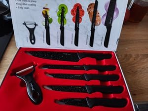 Cheffinger Messerset – 6-teilig, mit Messerblock Kunden-Foto 2