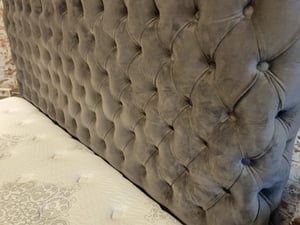 Boxspringbett 140 x 200 Comfort Betten mit Matratze inkl. Topper Stauraumbett 140x200  Boxbett 140x200 Doppelbett 140x200 Grau Kunden-Foto 5