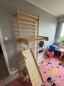 LZQ 6 v 1 stěně tyče lezecká stěna Gym stěna lezení lešení Gymnastické vybavení Dřevo Děti vnitřní s Pull-Up Bar / kroužky / lezecký žebřík a lano žebřík Fotografie od zákazníka č. 3
