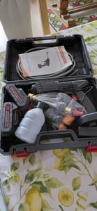 Akku-Hochdruckreiniger 88VF, 2x 3000mAh Akkus, Schaumsprühe, PET-Flaschen Adapter, für Auto & Garten, 5m Schlauch, aus jeder Wasserquelle Kunden-Foto 1