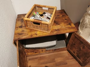 Relaxdays Armadietto per lettiera, 2 ingressi laterali, scomparto aperto, L x P x A: 73,5 x 60 x 43,5 cm, casetta per gatti, bianco Foto del cliente 1