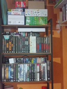 Bücherregal Industriell Stehend 6 Fächer Bücherleiter Hellbraun Kunden-Foto 1