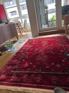 Teppich ROYAL Dunkelrot im Vintage-Orient Stil“– Hochwertig & Pflegeleicht – Weich & Strapazierfähig  Wohnzimmer, läufer Kunden-Foto 1