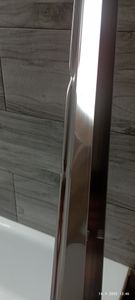 Cabina doccia Mucola Vasche da bagno Attacco per vasca in vetro ESG Divisorio doccia Schermo pieghevole per vasca da bagno Schermo doccia - 70+120x140 vetro Foto del cliente 5