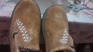 PAULGOS Trachtenschuhe Echt Leder Haferlschuhe Haferl Stickerei in 4 Farben Gr. 39-47 Kunden-Foto 4