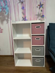 sweeek - Kinderaufbewahrungsmöbel 4 Boxen - Rosa Kunden-Foto 1