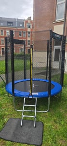 KINETIC SPORTS Trampolin Outdoor 'Salto Plus' Ø 183/244/305/366/400/430/490 cm - Komplett-Set für Kinder, bis zu 160kg Kunden-Foto 1
