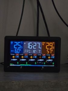 Wlan Wetterstation Funk mit Außensensor, Wifi Funkwetterstation mit APP, 5-Tage Wettervorhersage,Temperatur,Luftfeuchtigkeit,UV-Index,Uhrzeit Kunden-Foto 2