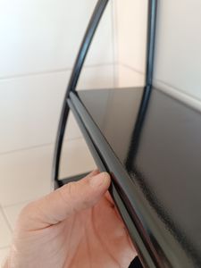 Badregale, Standregal mit 3 Haken, 3-Tiers Stahl Toilettenregal, WC-Regal, Metall Badezimmerregal, Aufbewahrungsregal, Waschmaschinenregal, 166*50cm, Schwarz Kunden-Foto 4