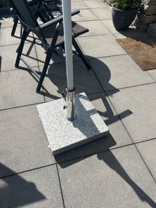 osoltus Edelstahl Universal Standrohr zu Granit Schirmständer 30/40kg mit Schutz Kunden-Foto 2