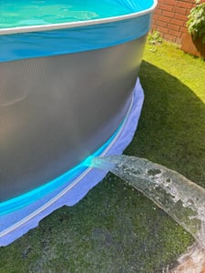 Basen Azuro 3,55 x 0,9 m, kolor szary Lagoon, grubość ścianek 0,25 mm – basen nadziemny z drabinką bezpieczeństwa i skimmerem 12 V Zdjęcie produktu od klienta nr 3