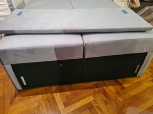 Masseno Boxspringbett FONDI 180x200 cm Komplett-Set mit Bonell Matratze und Topper, Polsterbett mit Bettkästen -Beige, CASABLANCA 04 Kunden-Foto 5