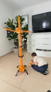 Malplay Ferngesteuerter Turmkran Mit Funktionen | Xxl 128M Hoch | Baufahrzeug Großer Drehbarer Baukran | Ab 3 Jahren | Geschenk Für Kinder Und Erwachsene Kunden-Foto 1