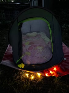 Pop Up Wurfzelt für 2 Personen Blau Outdoor Campingzelt Trekking Festival Kunden-Foto 2