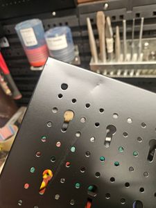 CCLIFE Werkzeugwand Lochwand Inkl.66-Teiligem Werkzeuglochwand Vier Teile 200 x 60 x 2 cm Erweiterbar Zubehör Wandregal Werkzeugaufbewahrung Schwarz Kunden-Foto 1