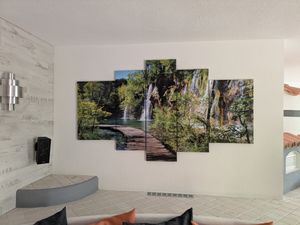 Obrazy na plátne vodopád príroda krajina SET 170x100 cm 5 kusov moderné obrazy na plátne XXL obrazy na plátne obrazy na plátne spálňa obývacia izba obrazy na stenu umenie tlač obraz na plátne pripravené na zavesenie Fotografia od zákazníka č. 1