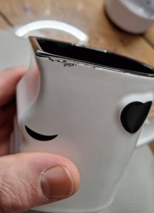 MIAMIO - Küssende Tassen Geschenk Set, Kaffeetassen«, Keramik (2-tlg ) Schwarz Kunden-Foto 2