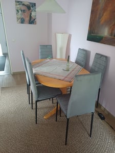 Bealife TB41C Esszimmerstühle mit Kunstleder, Küchenstuhl mit hoher Rückenlehne, Polsterstuhl mit  Ergonomisches Design - 6er set, Weiß Kunden-Foto 3