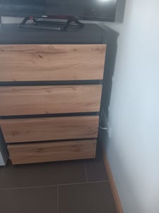 FURNICA - GABRIEL - Komoda se 4 zásuvkami - antracitově šedá V92cm Š60cm H33cm Fotografie od zákazníka č. 1