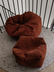 Dreamroots Bean Bag 80x80x120cm Sitzsack mit Lehne und Hocker und Bezug Sitzkissen Boden Chill Sack Bubibag Sitzsack Sitzsack Baltic Sea Kunden-Foto 1