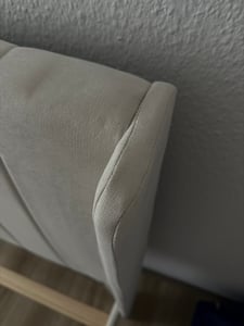 Yaheetech Polsterbett Bettrahmen Gepolstertes Bettgestell Stabiles Doppelbett Familienbett für Schlafzimmer Gästezimmer, 140 x 200 cm, Beige Kunden-Foto 3