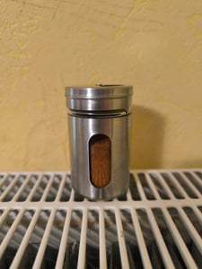12 Gewürzdosen Silber I Gewürzstreuer Edelstahl Set 80ml I Mit Sichtfenster - 3 fach Streuregulierung I Gewürzgläser für Gewürze / Kräuter Kunden-Foto 1