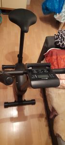 Hop-Sport Heimtrainer Fahrrad Vox Türkis mit magnetischem Widerstandssystem & 8 Stufen - praktischer Ergometer mit Pulsmessung und LCD-Display Kunden-Foto 3
