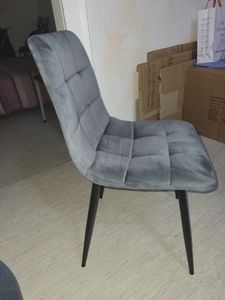 DEULINE Esszimmerstühle Essstühle Samtbezug Polsterstuhl Stühle Esszimmer Stuhl Milano 4er-Set GRAU 521252 Kunden-Foto 26