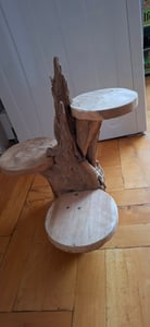 Teak Blumenständer Blumenpodest Pflanzentreppe Ständer Blumenhocker Podest Regal Höhe 80cm Kunden-Foto 2