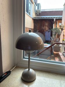 Kabellos Nachttischlampen,LED Tischlampe,Touch Dimmbare kuppelförmige Tischleuchte,3 Lichtfarben Pilzlampe,Schreibtischlampe,Dekotischlampe,Weiß Kunden-Foto 2