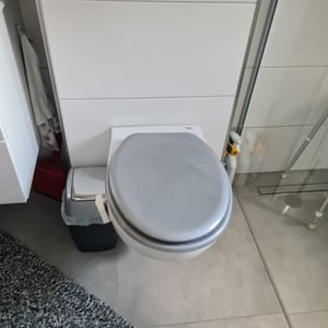 MSV WC Sitz Toilettendeckel MDF Holzkern "Parkett" Scharniere aus Edelstahl - hochwertige und stabile Qualität Kunden-Foto 4
