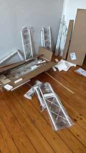 Metalowa rama łóżka Yaheetech z zagłówkiem w kształcie krzyża, rama łóżka 90 x 200 cm, czarna Zdjęcie produktu od klienta nr 2