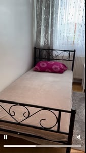 VASAGLE Bettgestell 140 x 200 cm, mit Kopfteil, Metallbett, Bettrahmen Kunden-Foto 9