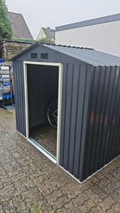 HATTORO S100 Metall Gerätehaus XL Geräteschuppen Garten Schuppen Gartenhaus Grau Kunden-Foto 4