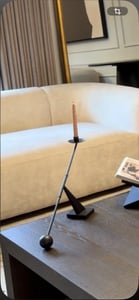 Kerzenständer Schwarz aus Metall, moderner Stabkerzenhalter, minimalistische Tischdekoration für Wohnzimmer, Esstisch oder Kamin Kunden-Foto 1