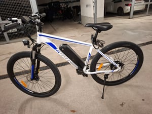 E Bike Nerezová hliníková slitina MTB 27,5 palce až 90 - 110 km elektrické kolo s 21 rychlostmi horské kolo, oranžová Fotografie od zákazníka č. 2