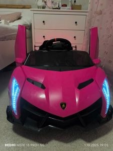 Elektryczny samochód dla dzieci COSTWAY Lamborghini, pojazd dla dzieci z pilotem zdalnego sterowania 2,4 G, reflektorami LED, klaksonem i muzyką, pojazd elektryczny 3-6 km/, elektryczny samochód dla dzieci w wieku od 3 lat (różowy) Zdjęcie produktu od klienta nr 3