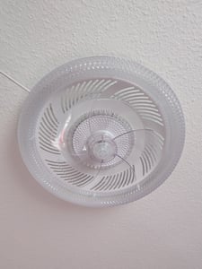 65cm, Weiß LED Deckenleuchte mit Ventilator, Dimmbar, 3000K-6000K, Fernbedienung und die Smartphone-App, Leise, Timer, Blume Design, für Wohnzimmer. Kunden-Foto 1