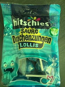 Hitschies Saure Drachenzungen brizzl Bälle Blau – Fruchtig-säuerliche Süßigkeiten, 100 g + Heartforcards® Versandschutz Kunden-Foto 1