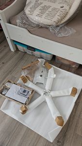 SONGMICS Homeoffice Stuhl, Drehstuhl, Schreibtischstuhl, aus Sherpa, cappuccinobeige-wolkenweiß Kunden-Foto 1