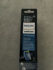 Philips Sonicare C3 Premium Plaque Control HX9044/17 4x Weiße Bürstenköpfe für Schallzahnbürste, 4 Stück(e), Weiß, Weich, flexible rubber sides, 2 Series plaque control 2 Series plaque defense 3 Series gum health DiamondClean DiamondClean... Kunden-Foto 1