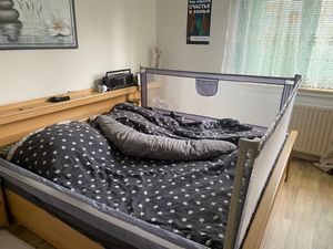 3x Bettgitter 200cm Bettschutzgitter Kinderbettgitter Babybettgitter Rausfallschutz für Bett Grau (Nicht geeignet für Springbetten) Kunden-Foto 4