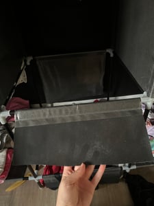 ALIGHTUP Stoffschrank, Kleiderschrank aus Vliesstoff, 4 Lagen und 12 Fächer mit 2 Kleiderstangen und 4 Seitentaschen, 169,5*44*181,5cm, Schwarz Kunden-Foto 4