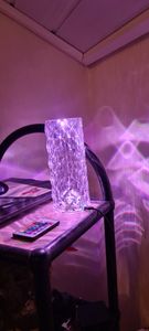 USB Diamant Lampe, Kristall-Touch-Tischlampe, 16 Farbwechsel, Rosen-LED-Licht Kristall-Diamant-Tischlampe, LED-Atmosphäre, USB-Nachtlicht kabellos Nachtischlampe für Hotels, Restaurants, Bars Kunden-Foto 1