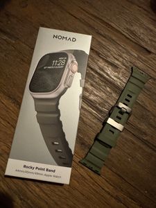 Nomad NM014872858, Uhrenarmband, Apple, Apple Watch 49mm, 46mm, 45mm, 44mm, and 42mm (Ultra 1-3, Series 1-11, and SE), Titan, Orange, 135 mm Kunden-Foto 3