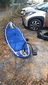 Kajak-Luftpumpe,Wiederaufladbar tragbare elektrische Luftpumpe, Luftmatratze,SUP-Paddle-Board, kabellose Luftpumpe mit 6 Luftdüsen,Mit LED-Beleuchtung Kunden-Foto 1
