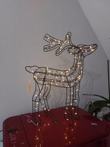 3.09 Deko Stern beleuchtet in Champagner - ca. 30 cm - Dekoration mit 25 LED warmweiß mit Timer Kunden-Foto 1
