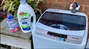 GOPLUS Waschmaschine mit 4,5 kg Fassungsvermögen, Toplader mit 10 Programme & 8 Wasserverbrauch, Miniwaschmaschine Multifunktion für Schlafsäle, WG-Zimmer & Apartments Kunden-Foto 4