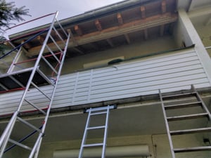 HEXIM Siding Fassadenpaneele außen Fassadenverkleidung wetterfest Kunststoffpanelee PVC-U Verkleidung Außenwand Hausverkleidung UV-beständig - (1 Paneel weiß 0,48QM) Kunden-Foto 1