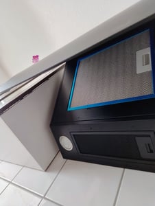 LEVIVO A+++ Kopffreie Dunstabzugshaube 60cm Umluft & Abluft mit 740 m³/h Luftleistung, Abzugshaube mit 2 Aktivkohlefiltern, 1 Fettfilter, 3 Stufen Kunden-Foto 3